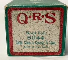 QRS Player Piano Word Roll 6044 Santa Claus Is Coming To Town **AS-IS