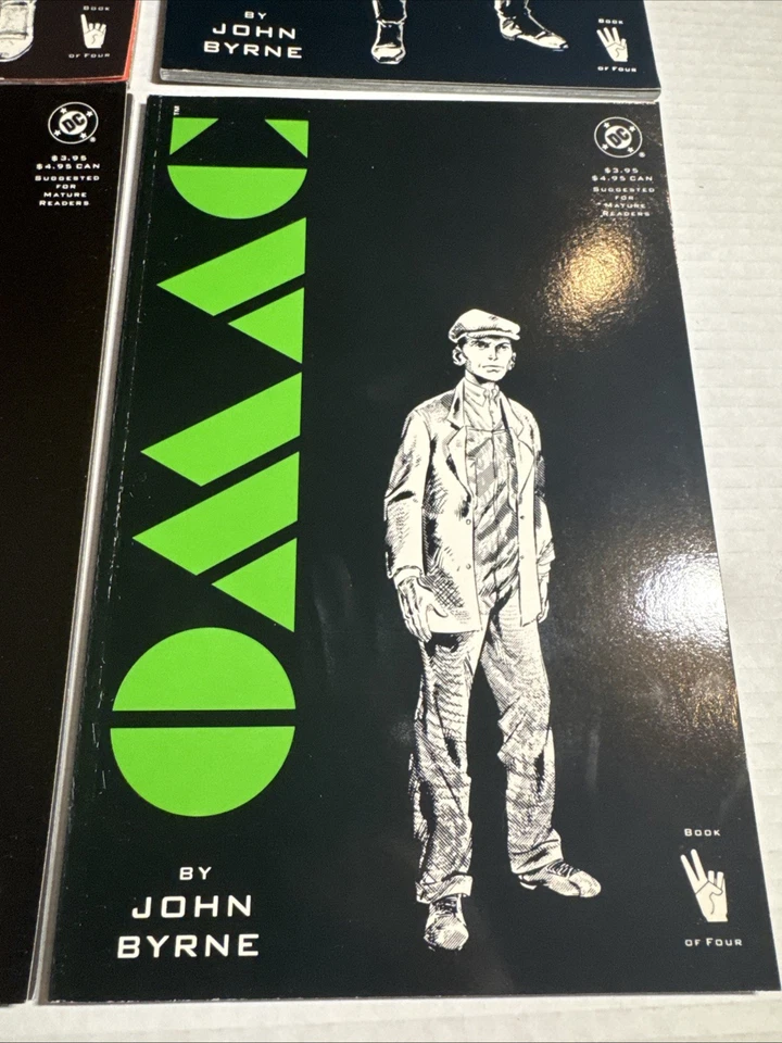 Juego completo de prestigio OMAC #1-4 John Byrne 1991 DC Comics 1,2,3,4 en estado bastante bueno/casi nuevo Foto 4 de 4