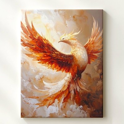Wall Art Phoenix Ascension Canvasdivine Rebirth And Eternal Flame