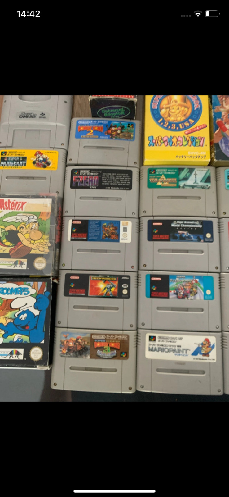 lot jeux super nintendo et adaptateur 4