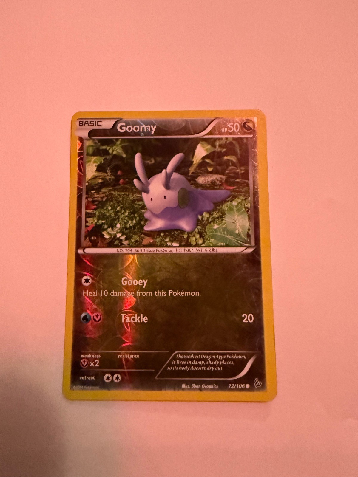 Goomy 72/106 Common Flashfire Pokemon Reverse Holo Lightly Played