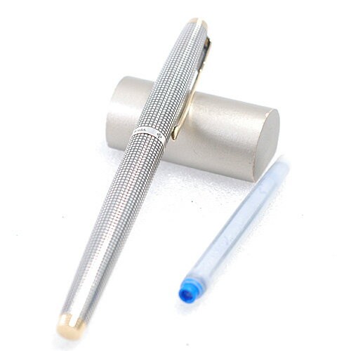 Penna stilografica Parker 75 argento sterling XF 750/dual use usata negli Stati Uniti - Foto 11 di 24