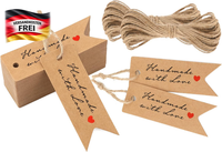 GeschenkanhäNger Kraftpapier Hochzeit Deco Mit Jute Schnur 7X2Cm 100 StüCk