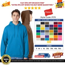 Hanes P170 Men's EcoSmart Comfortable Pullover Hooded Fleece Sweatshirt Hoodie