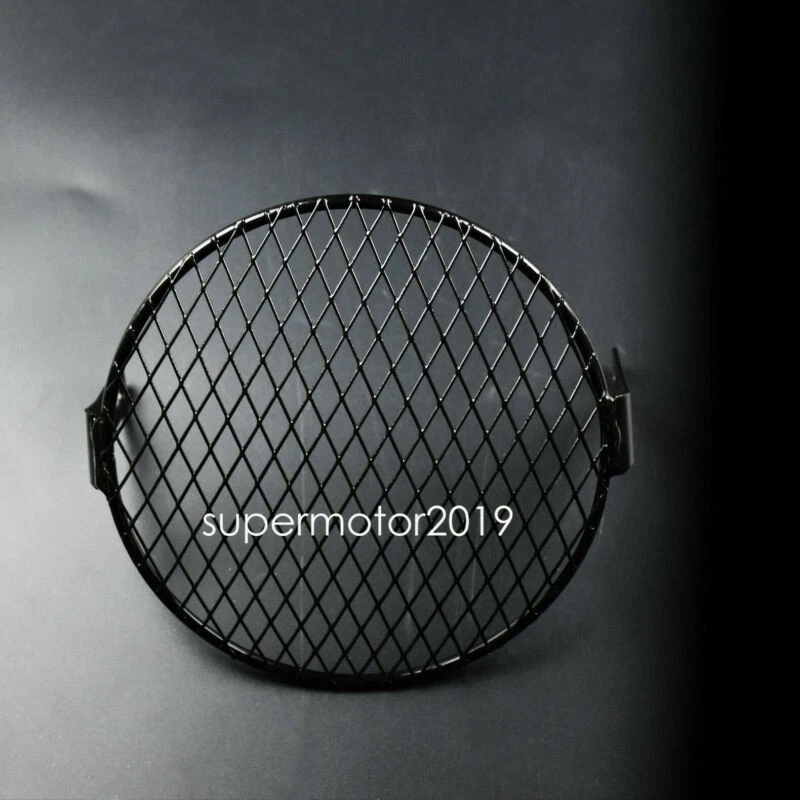 6.7" Motorcycle Grill Mount Headlight Lamp Front Cover Mask Fit For Jeep Yamaha - Image 4 of 4