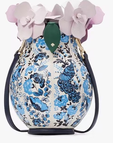 NWT Kate Spade Perfect Plume Vase Crossbody Blue Multi - Picture 5 of 9
