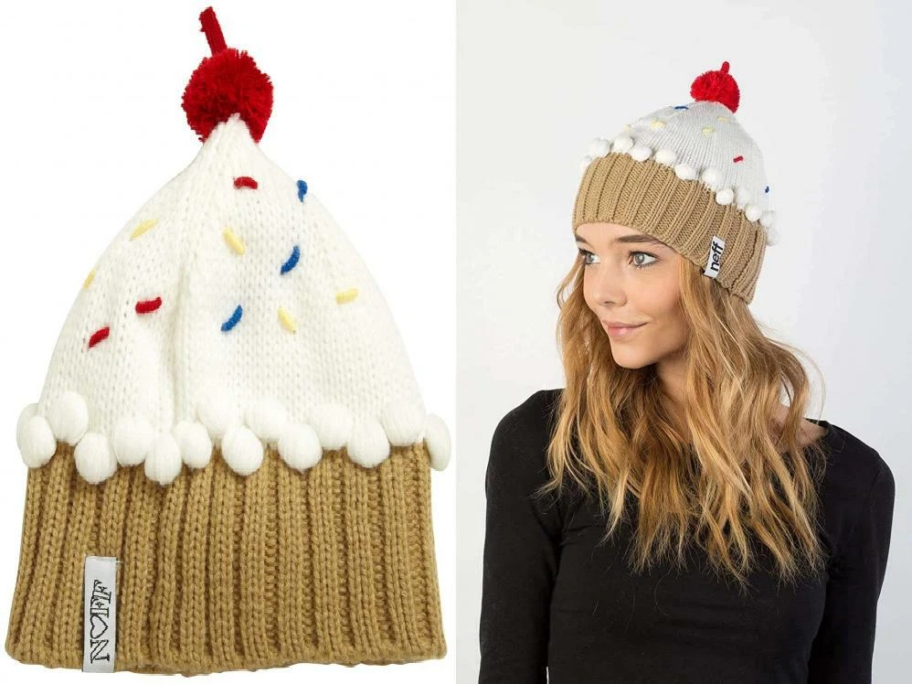 Neff Women's Cupcake Beanie Hat One Size, Vanilla | eBay
