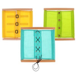 Montessori Practical Life Material-Small Buttons Dressing Frame for Kids Toy