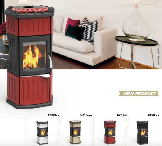 Lincar Stufa A Legna Monella 13 3 Kw Rosso Obi