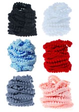 10 Yards Mini Pom Pom Bobble Trim Quality Pompom Trimming Tiny Fringe DIY Crafts