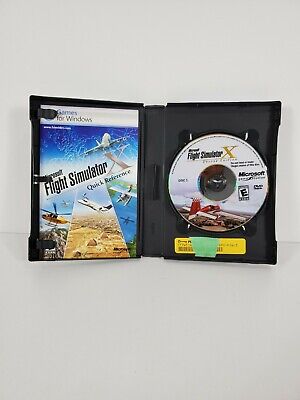 Microsoft FLIGHT SIMULATOR X Deluxe Edition WITH KEY PC DVD Nice Condition