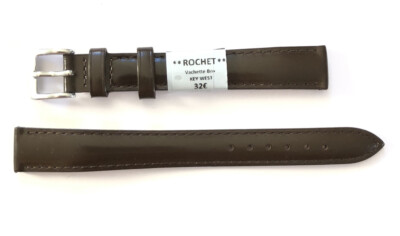 Bracelet De Montre Rochet En Cuir Veau Marron - Largeur 14 Mm - Neuf Avec étiquettes