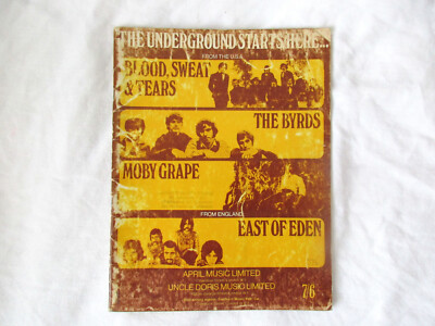 The Underground starts here - Blood, Sweat & Tears, The Byrds, Moby Grape etc