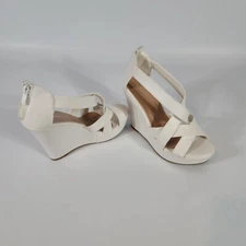 Top Moda ELLA-18 Women's Faux Leather Gladiator Wedge Heel Strappy Sandals