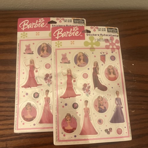 Hallmark Heartline Stickers Mattel Barbie Sticker NOS 2 Packs 2005 Valentines - Picture 12 of 12