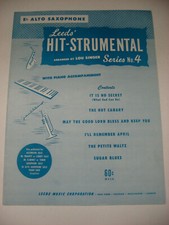 Leeds' Hit-Strumental Series No 4 E Flat Alto Saxophone Sheet Music with Piano