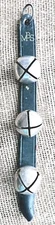 Vintage MBS Sleigh Bells Leather Green Strap 3 - 1.75" Silver Bells 12" Smucker