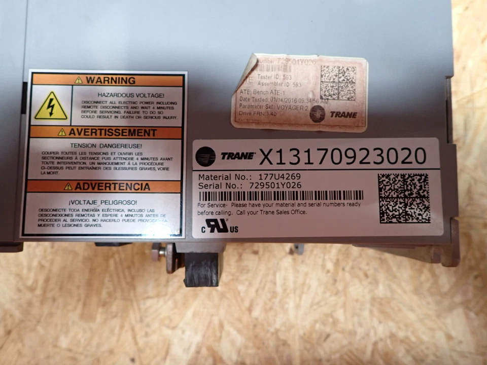 TRANE TR200 AC DRIVE 460 volt 7.5 HP 3 Phase TR-200P5K5T4E20X2XG TESTED - Image 4 of 4