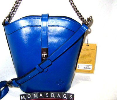 Patricia Nash  New Sky Blue Leather Blair Crossbody Shoulder Bag NWT $229