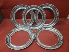1930s 140s CLASSIC CHROME BEAUTY RINGS WHEEL TRIM RINGS 15" Ring Wheel Cadillac