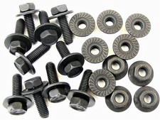 Mopar Body Bolts Nuts- M6-1.0 X 20mm Long- 10mm Hex- 20pcs 10ea- 387 Mopar Body Bolts Nuts- M6-1.0 X 20mm Long- 10mm Hex- 20pcs 10ea- 387
