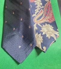 Lot of 2 Vintage Pierre Cardin Men's Necktie Tie Silk Abstract Satin made in USA