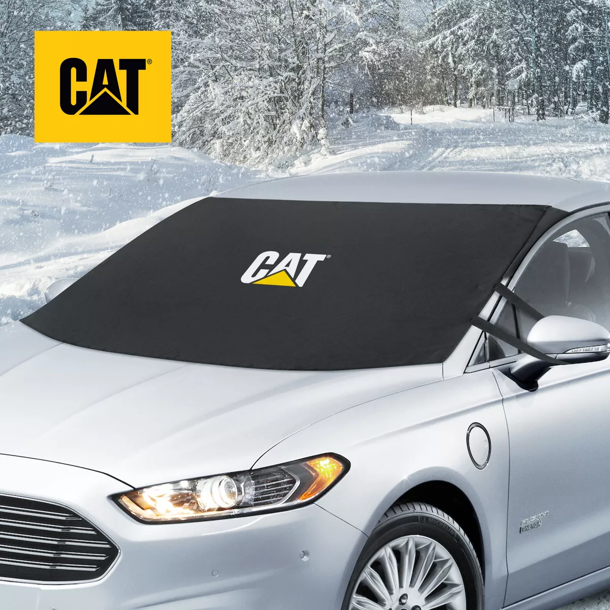 CAT Car Windshield Snow Cover for Winter Magnetic Waterproof Frost