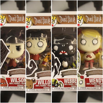 Vaulted Funko Pop Games Don't Starve Set of 4 Wilson/Wendy/Willow/Webber No Code
