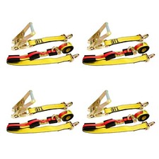 4 Pack 2 X 10 Swivel J Hook Over Tire Wheel Ratchet Tie Down For Car Hauler