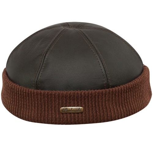 Sterkowski NAVY WATCH Leather Docker Cap Lumberjack Commando Mariner Beanie - Picture 4 of 13