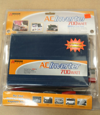 Wagan Tech AC Inverter 700W Continuous Use/1800W Peak Surge w/Original Packaging