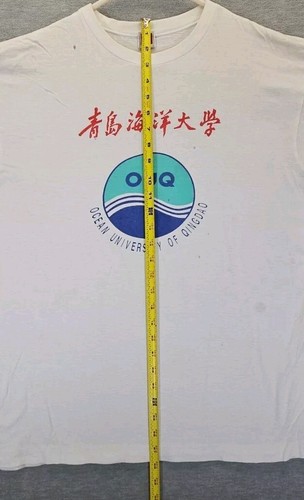 VTG Ocean University Of Qingdao China Tshirt OUQ Sz XL Single Stitch China Made - Picture 11 of 22