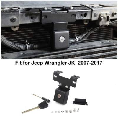 Hidden Center Grille Hood Lock Hood Latch for Jeep Wrangler JK 07-18 Accessories