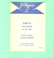 J.C. Higgins Model 30 Owners Manual Reproduction