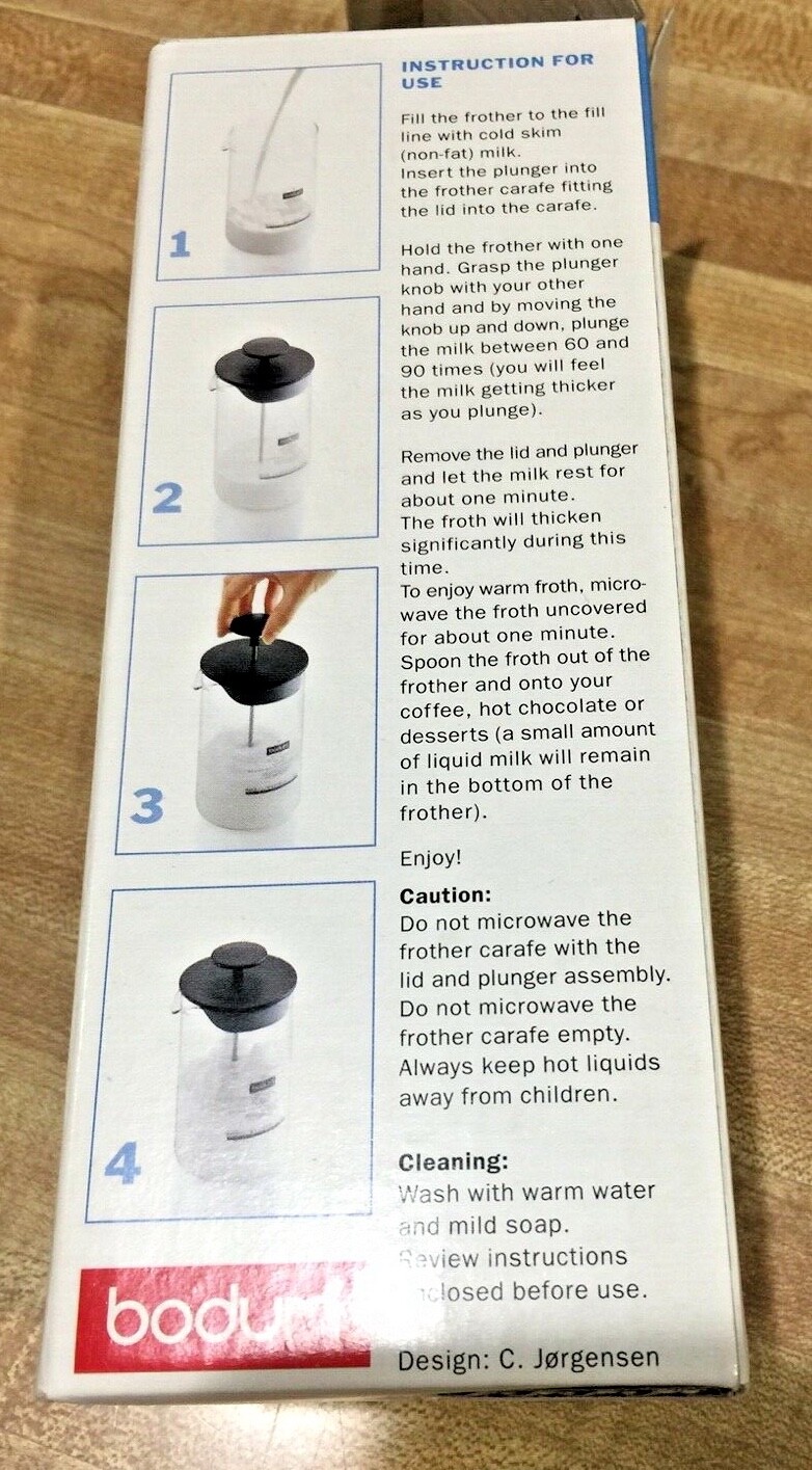 Boded milk brother Milk Frother famous New in Germany made 5.9oz.