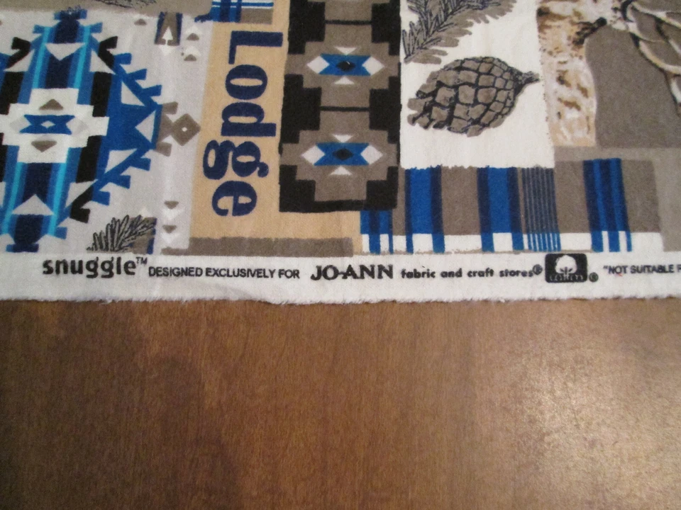 Diseñado para Jo-Ann Tela Lodge Artesanal Ciervo Pino Conos 76x44 Artesanal Coser Manta Foto 2 de 2