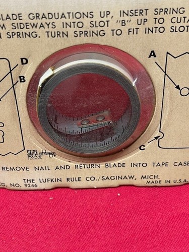 LUFKIN RC8 8' x 1/2 CHROME CLAD TAPE REFILL in stock! blue package VINTAGE! - Picture 4 of 4