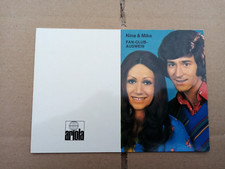 Nina & Mike  -  Fan -Club -Ausweis - aus den 70 er Jahren -top      2  # --kk