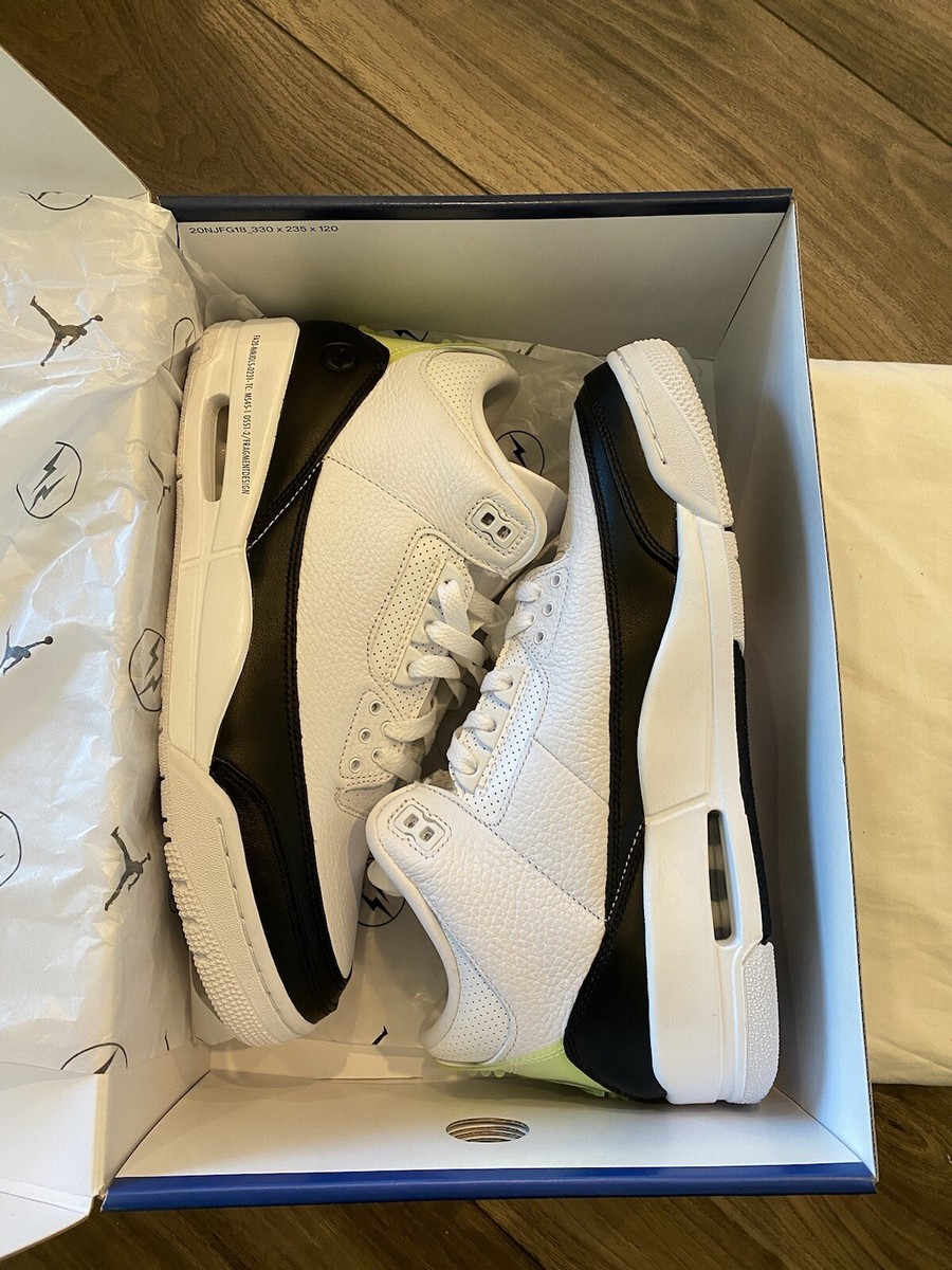 Size 9.5 - Jordan 3 Retro SP x Fragment Design Mid White