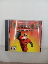 The Incredibles PC-CD Rom Print Studio Disney Pixar Sealed Software Rated E