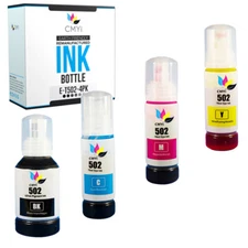 Refill Ink Bottles for Epson 502 Ecotank ET 15000 2760 2850 3830 4760 4850 4760