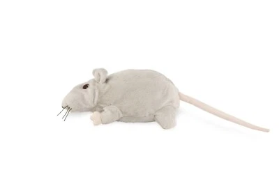 IKEA "GOSIG RATTA" Stofftier Kuscheltier 23 cm grau weich