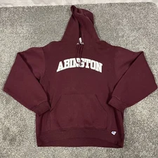 Russell Abington High School Athletic Sweatshirt Men's M Red Hoodie Pullover