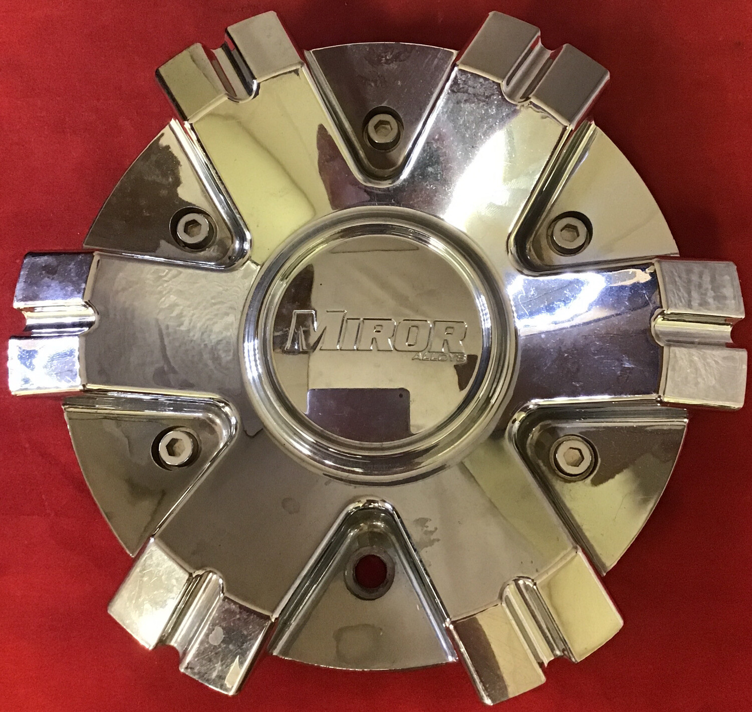 ONE LIKE NEW  MIROR CUSTOM WHEELS CENTER CAP CAP-577L202  CHROME ABS 9928-image