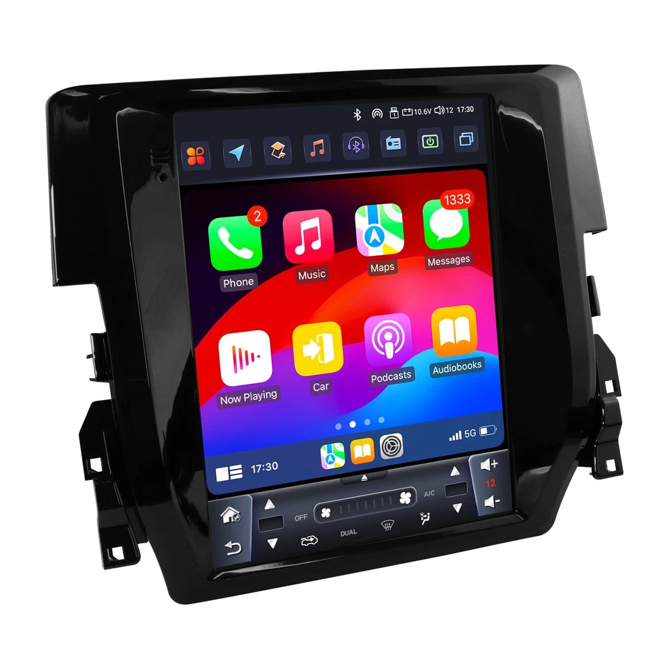 适用于本田 Civic 2015 - 2020 CarPlay GPS Navi 9.7" Android 12 汽车立体声收音机 32G — 第 3/4 张图片