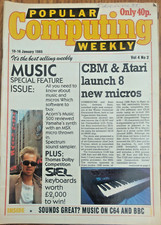 Vintage Popular Computing Weekly Magazine 10 Jan 85 Atari & CBM Launch 8 Micros