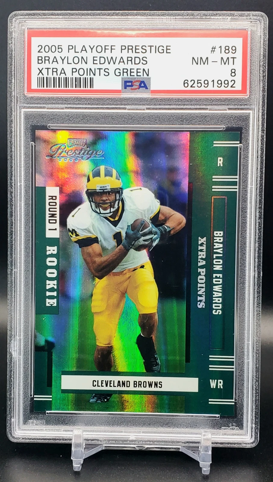 Braylon Edwards Playoff Prestige #189 Xtra Points Green