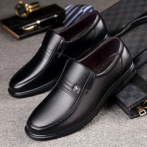 Shoes Men Loafers Genuine Shoes Classic Soft Leather Breathable Men Shoes Flat - Picture 3 of 23