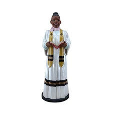 U.T.I Ebony Treasures Female African American Preacher 8.5" Resin Figurine *Rare