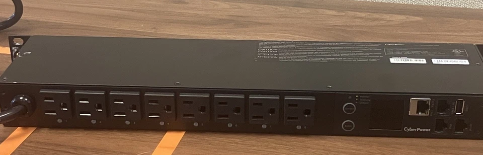 CyberPower PDU81004 15A 8-Outlet Switched Metered-by-Outlet PDU - Image 3 of 4